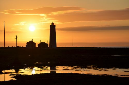 Saulėlydis, Sillouette, Abendstimmung, Švyturys