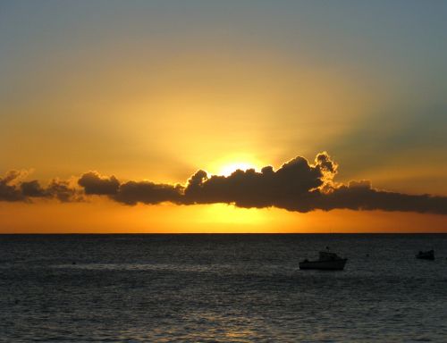 Saulėlydis, Debesys, Nuostabus, Carlisle Bay, Barbados