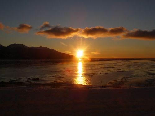 Saulėlydis, Tvirtinimas, Alaska, Horizontas, Kraštovaizdis