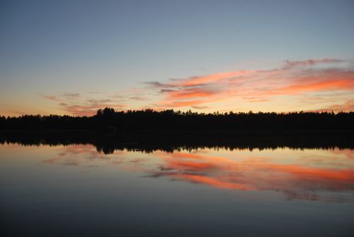 Saulėlydis, Ežeras, Abendstimmung, Saulė, Romantika, Finland