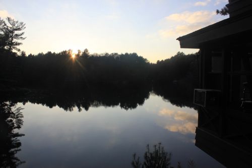 Saulėlydis,  Miškas,  Vanduo,  Saulėlydis