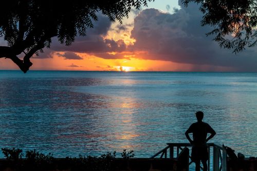 Saulėlydis, Atlanto Vandenynas, Siluetas, Barbados, Valymo Vila, Atogrąžų