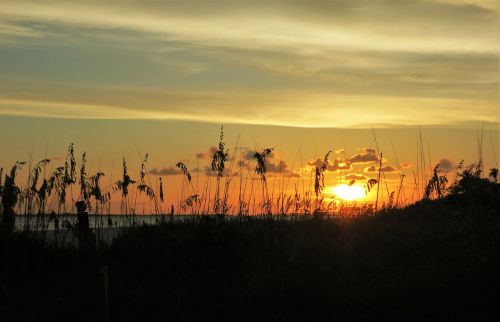 Saulėlydis, Jūra, Florida, Vakarinis Dangus