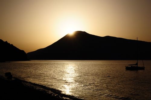 Saulėlydis, Lipari, Sicilija