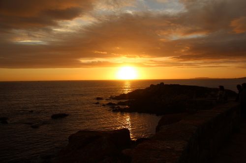 Saulėlydis, Galicia, Naktis, Horizontas, Kraštovaizdis, Jūra, Costa