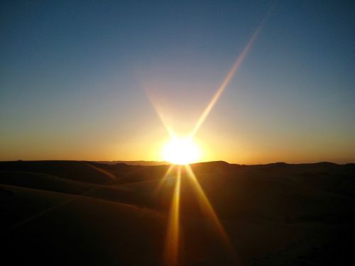 Saulėlydis, Dykuma, Marokas