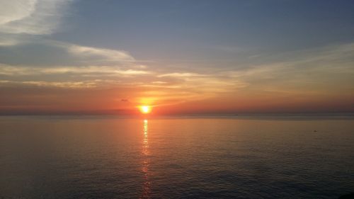 Saulėlydis, Horizontas, Jūra