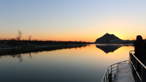 Saulėlydis, Jalu Upė, Šiaurės Korėja
