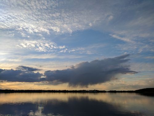 Saulėlydis, Ežeras, Vanduo, Abendstimmung, Gamta, Saulė, Twilight, Kraštovaizdis, Debesys, Vakaras, Brandenburg