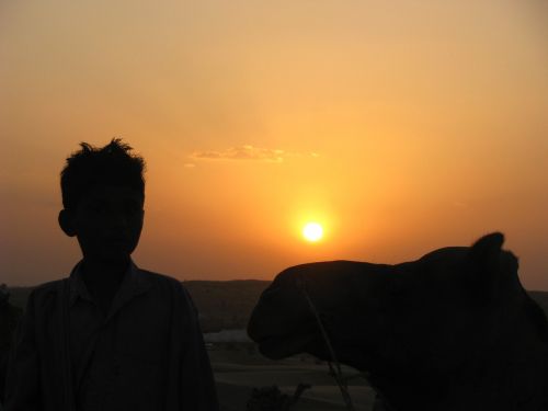 Saulėlydis, Rajasthan, Indija