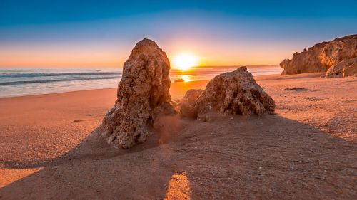 Saulėlydis, Papludimys, Algarve, Portugal