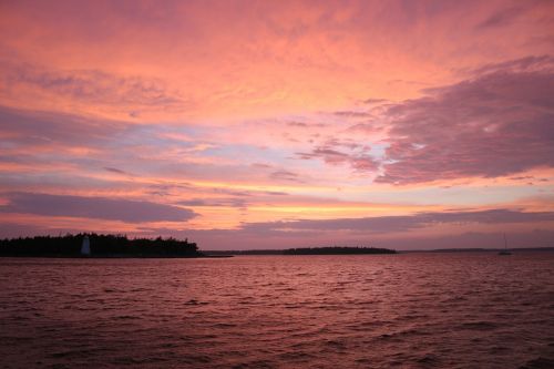 Saulėlydis, Dangus, Ežeras, Dramatiškas, Afterglow, Kanada, Ežero Huronas