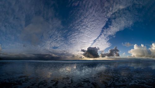 Saulėlydis, Debesys, Mėlynas, Cloudscape, Dangus, Kraštovaizdis, Vakaras, Horizontas