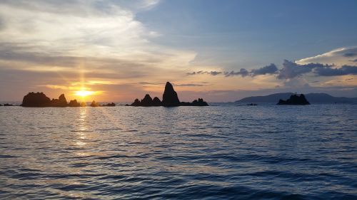 Saulėlydis, Vaizdas, Tailandas, Jūra, Nuostabus