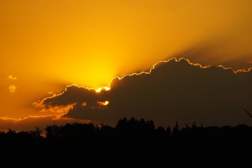 Saulėlydžio,  Debesis,  Dangus,  Nuotaika,  Abendstimmung,  Apšvietimas