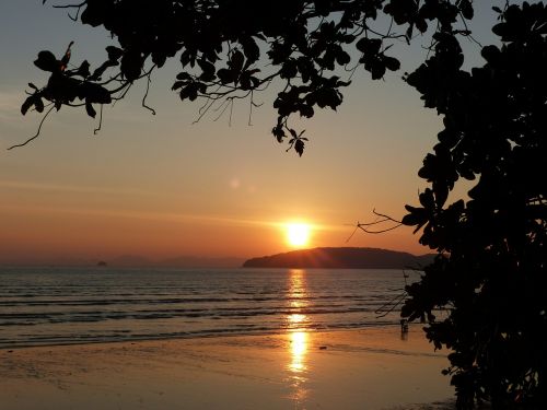 Saulėlydis, Ao Nang Paplūdimys, Krabi, Tailandas