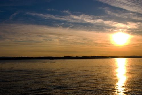 Saulėlydis, Abendstimmung, Saulė, Ežeras