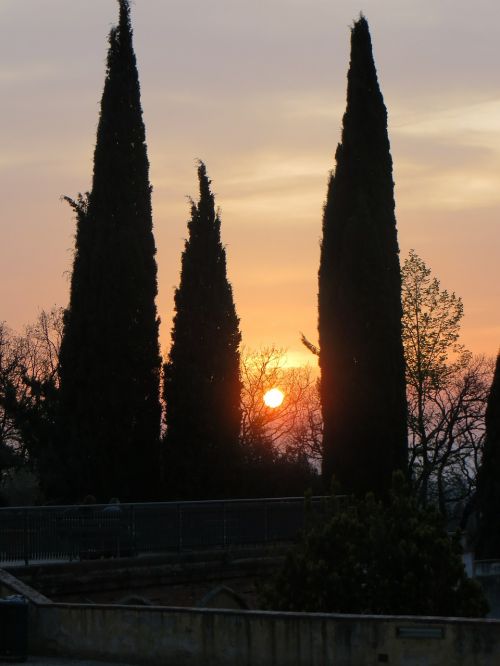 Saulėlydis, Hillside, Vaizdas, Florencija, Italy