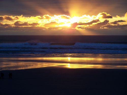 Saulėlydis, Oregono Pakrantė, Vandenynas