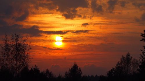 Saulėlydis, Dangus, Gamta, Suomių, Debesys, Horizontas