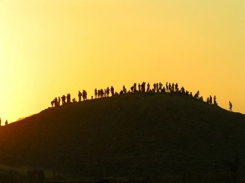 Saulėlydis, Besileidžianti Saulė, Vakarinis Dangus, Kraštovaizdis, Dykuma, Romantiškas, Abendstimmung