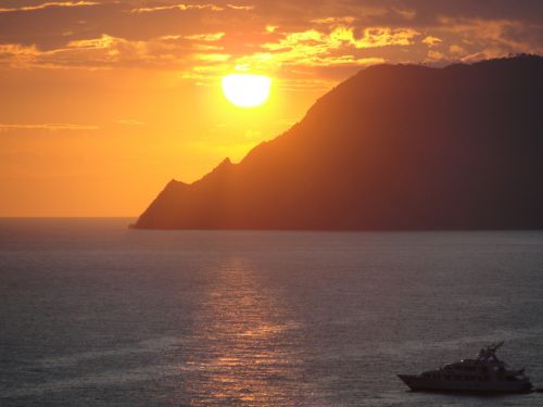 Saulėlydis,  Vandenynas,  Vanduo,  Italy,  Cinque & Nbsp,  Terre,  Saulėlydis Cinque Terre