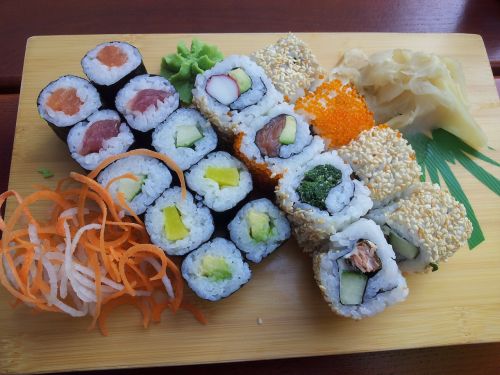 Sushi, Asija, Ryžiai, Žuvis, Maistas, Jūra