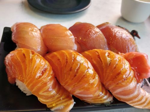 Sushi, Lašiša, Maistas, Japonija, Priežiūra, Žalia Žuvis, Kepti Kiaulieną Su Ryžiais