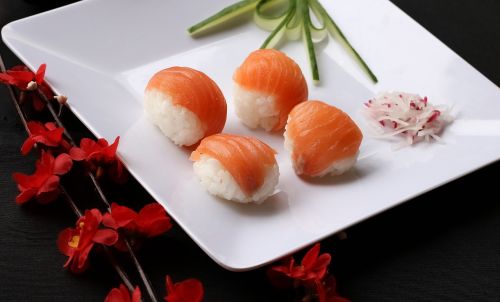 Sushi, Japonų Maistas, Japanese, Kartu, Maistas, Rytietiškas, Gastronomija, Lašiša