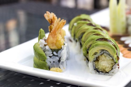 Sushi, Avokadas, Krevetės, Japanese, Jūros Gėrybės, Roll, Restoranas