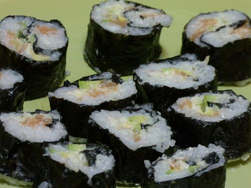 Sushi, Surumi, Surimi, Mediena, Japonija, Maistas, Bambukas, Dumbliai, Bambuko Kilimėlis, Glon, Nori