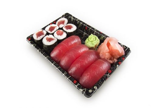 Sushi, Nustatyti, Nigiri, Maki, Žuvis, Žaliavinis, Lašiša, Ryžiai, Wasabi, Tunų