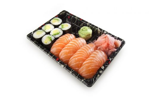 Sushi, Nustatyti, Nigiri, Maki, Žuvis, Žaliavinis, Lašiša, Ryžiai, Wasabi