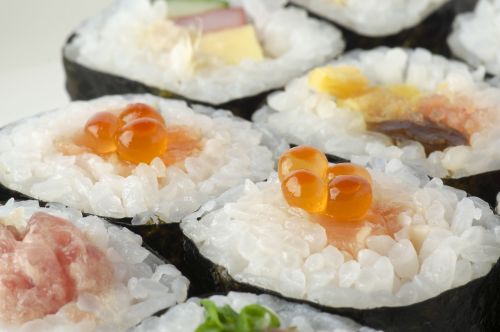 Sushi Ritiniai, Futomaki, Jūros Gėrybės, Sushi, Nori Apvija, Maistas, Lašišos Ikrai