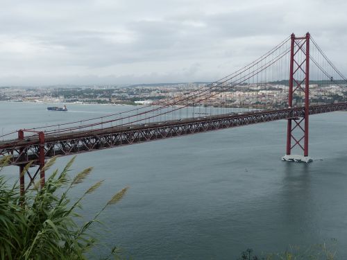 Kabantis Tiltas, Lisbonas, Portugal, Tejo, Upė, Tiltas, Plienas, Statyba, Pastatas, Pilonai, Eismas, Pilonas, Architektūra, Laivyba, Perspektyva
