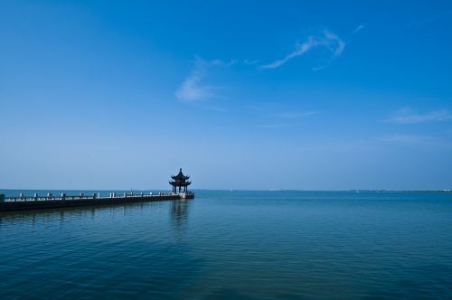 Suzhou, Pradėti Sodą, Prieplauka, Kinų Senovės Architektūra, Karnizo Skliausteliuose, Dangus, Taihu Ežeras