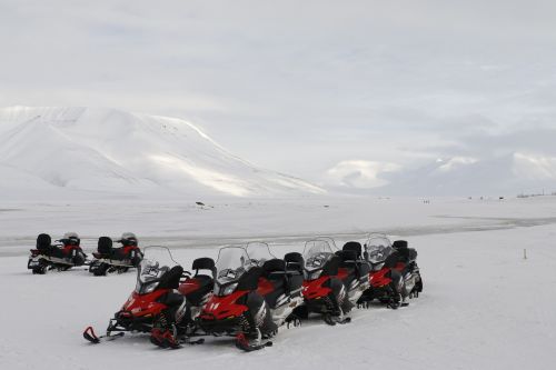 Svalbaras, Arktinė, Lauke, Spitsbergenas, Sniegomobilis