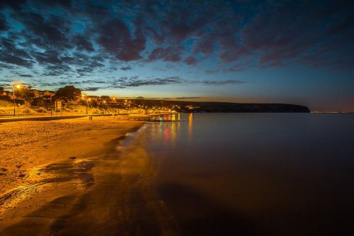 Swanage,  Priroda,  Papludimys,  Naktis,  Twilight,  Šviesa