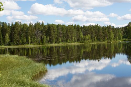 Švedija, Gamta, Tapetai, Ežeras, Kraštovaizdis, Miškas, Upė, Veidrodinis Efektas
