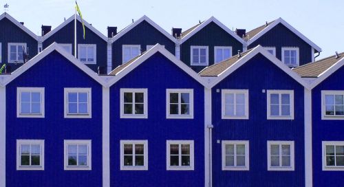 Švedija, Pastatas, Namai, Architektūra, Dangus, Rūsys, Mėlynas, Balta