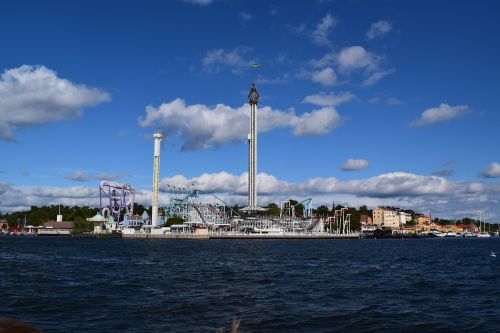 Švedija, Stockholm, Teminis Parkas, Vanduo, Gröna Lund, Dangus
