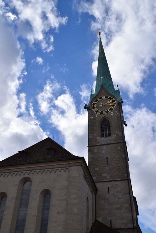 Swiss, Katedra, Dangus, Zurich