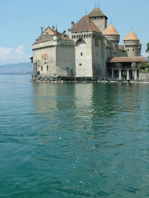 Šveicarija, Montreux, Chateau Chillon, Ežero Geneva