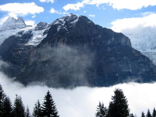 Šveicarija, Kalnas, Sniegas, Kelionė, Gamta, Kraštovaizdis, Swiss, Vaizdingas, Aukštas, Alpės, Debesys, Lauke