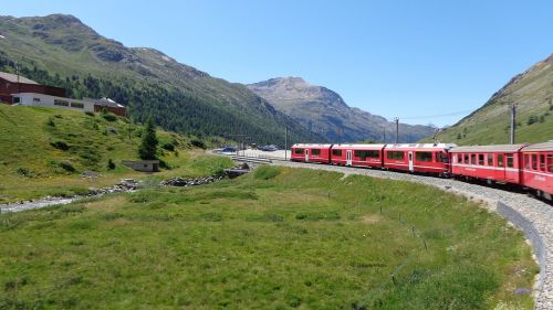 Šveicarija, Traukinys, Alpės