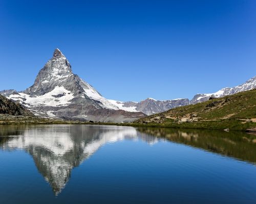 Swiss, Zermatt, Ragas, Alpės, Kalnas, Peizažas, Ežeras, Apmąstymai