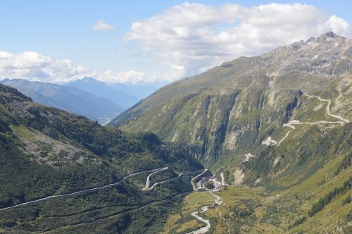 Šveicarija, Alpės, Kalnai, Furka Pass, Swiss