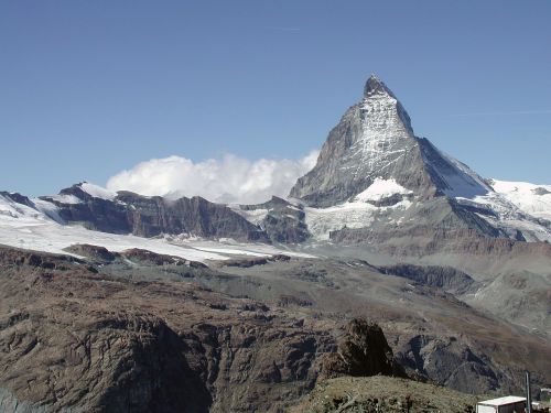Šveicarija, Matterhorn, Sniegas, Kraštovaizdis, Kalnai, Gamta, Swiss Alps, Masyvas