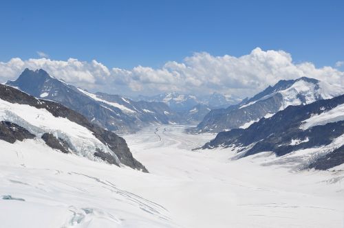 Šveicarija, Aletsch, Ledynas, Ledas