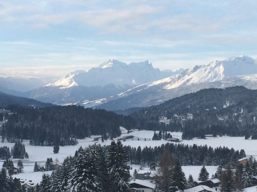 Šveicarija, Graubünden, Alpių, Kraštovaizdis, Kalnai, Balta, Sniegas, Miškas, Namai, Slidinėjimas, Žiema